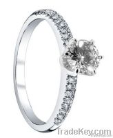 2.11 ct. round diamonds anniversary ring 6 prong gold