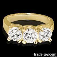 1.5 CT diamond ring anniversary yellow gold new