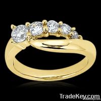 2.80 carat journey diamonds wedding ring gold yellow