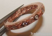 0.42 ct ROSE GOLD PINK gold & diamond ring WEDDING BAND