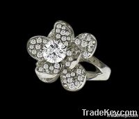 3 carat flower style diamond ring jewelry white gold new