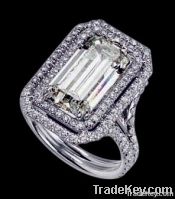 3 ct. diamonds royal engagement ring emerald center