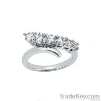 E VVS1 diamonds 1.01 ct. ring white gold wedding band