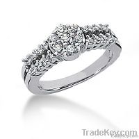 white gold natural DIAMOND wedding ring new 1.34 ct.