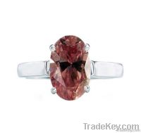 0.75 carat pink oval diamond engagement ring gold