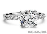 3.26 ct. diamonds wedding ring 14K white gold new