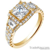 4.46 ct. diamonds engagement ring 3-stone style new