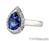 blue diamond 2.26 carats wedding ring