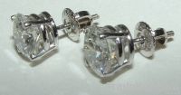 2.5 carat G SI1 diamond studs earrings white gold new