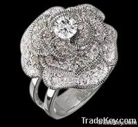 5.50 carats diamond engagement ring floral flower design unique ring