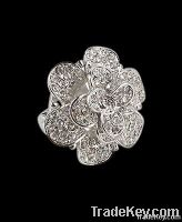 6 carat flower floral diamond unique style ring wedding jewelry