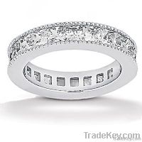 10.50 Ct. Diamonds eternity wedding band white gold