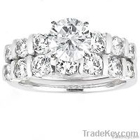 1.5 Ct. diamonds ring white gold engagement set diamond