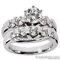 1.65 ct.wedding band set high quality diamond ring new