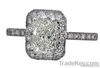 3.40 ct. Radiant diamond wedding ring