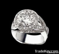 Round diamonds anniversary ring white gold 2.06 carats