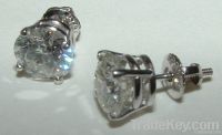 F VS1 diamonds earrings big diamond studs ear ring