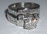 2.71 carats PLATINUM diamond ring real genuine diamonds