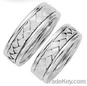 platinum wedding band set 7mm each 2 rings