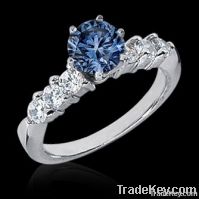 1.10 carat blue white diamonds engagement ring new gold
