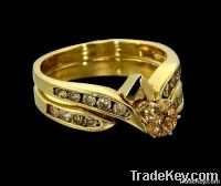 1.50 carat chocolate diamonds yellow gold ring new