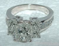 3.25 carats WHITE GOLD DIAMOND RING engagement