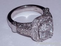 5.01 carat DIAMOND ENGAGEMENT RING radiant cut jewelry