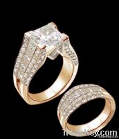 5.01 Ct. diamonds engagement ring set rose gold jewelry