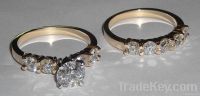 3.76 ct. diamonds wedding ring & band set gold yellow
