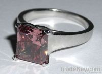 1.51 carats princess red diamond ring engagement new