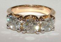3 carat DIAMOND ENGAGEMENT RING 3 stone ring jewelry
