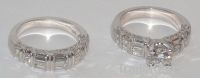 5.01 carats diamond bridal jewelry set ring