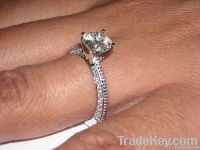 2.01 ct. pave diamond engagement ring