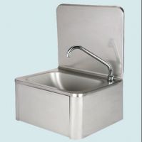 Stainless steel knee operate kitchen sink