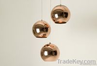 Copper Mirror Ball Pendant Lamp