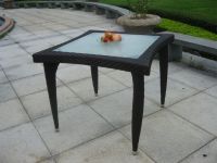 synthetic rattan table
