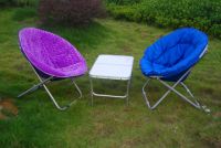Fashionable folding portable soft moon chair (beach chair)