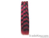 Colorful human hair weft