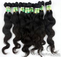 Original color Virgin remy human hair body wave weft extension
