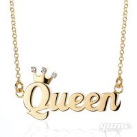 Initial with Tiara Name Necklace