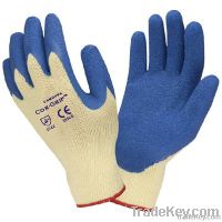 Safety glove 10G high grade t/c liner latex coated