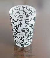Decal candle holder