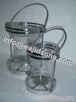 Steel Lantern Polish as Tabletop or Hanging 19.5x19.5x21cm