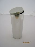 1 palett of Tea tin canister round silver with lid