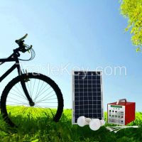 Portable Solar Home Lighting System for indoor and outdoor with 3W LED Light and Mobile Charger
