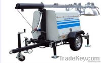 4kw mobile light tower/ mast powered by 5kw aircooled diesel generator