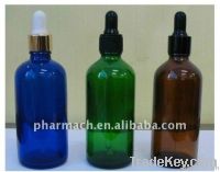 Amber, green, blue drop dispensing bottles