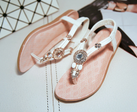 Ladies Fashion Flat Sandals Shoes For Summer With High Quality Pu With Good Price 