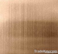 Hairline Finish PVD Bronze Coated Stainless Steel Sheet