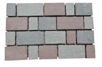 porphyry/red/grey/green paving stone on mesh